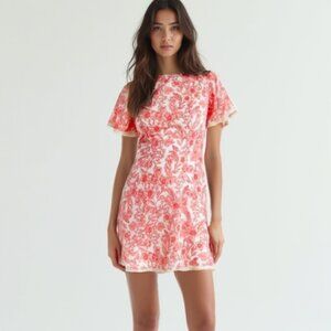 NWT B. Darlin Crewneck Floral Mini Dress S | Pink Fit & Flare
